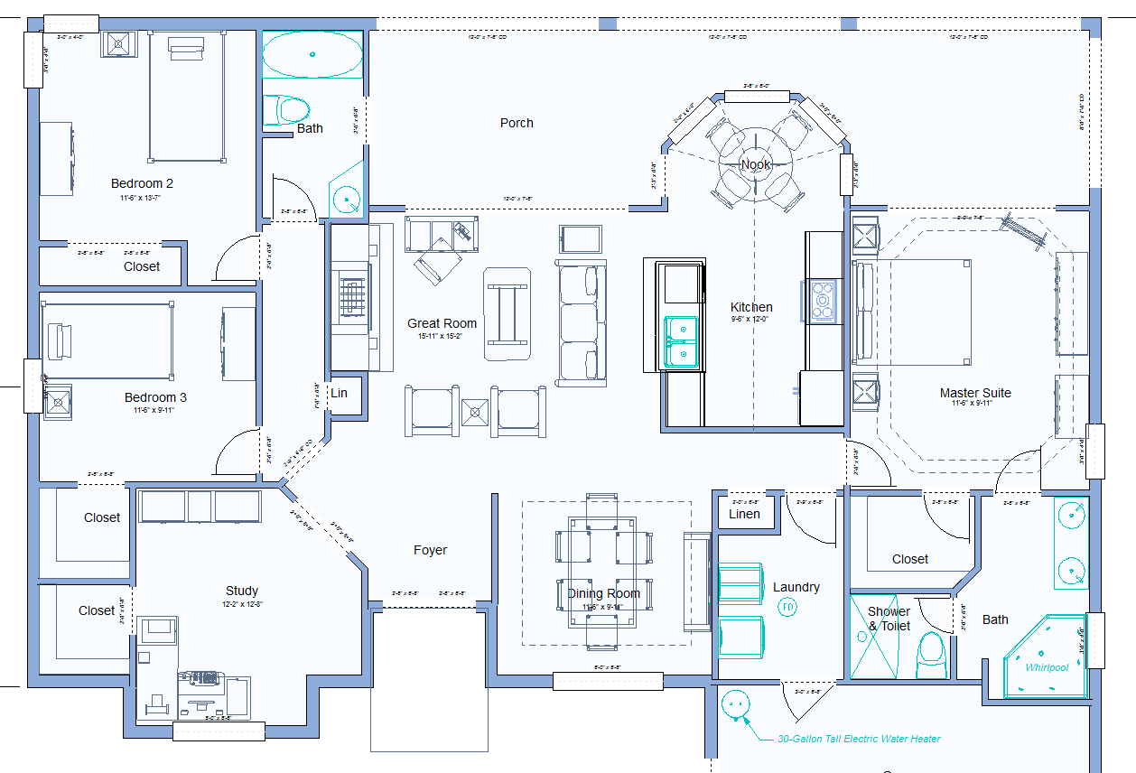 average size of living room