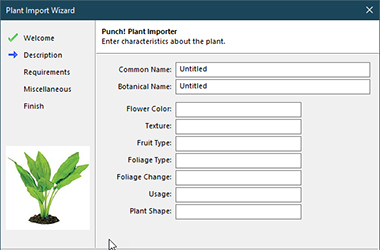 Plant import wizard