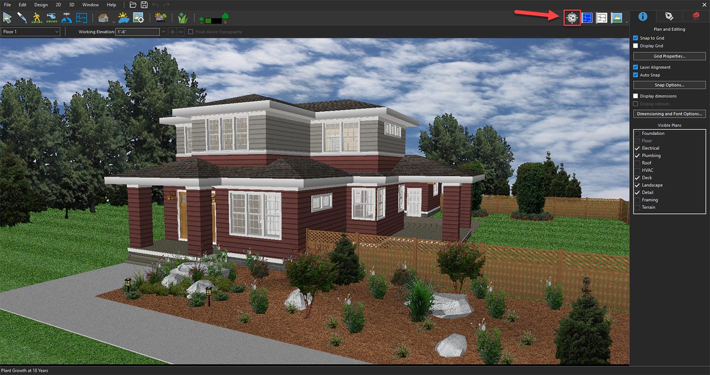 Copilot icon in the Home Design application toolbar