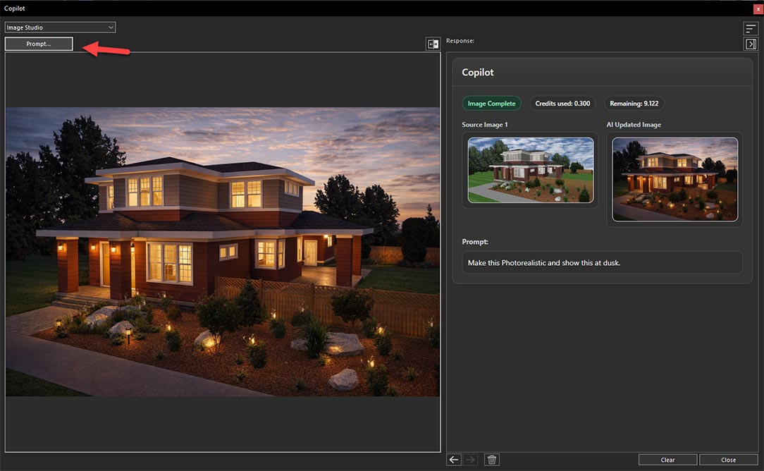 Clicking Prompt button for Relaxed option