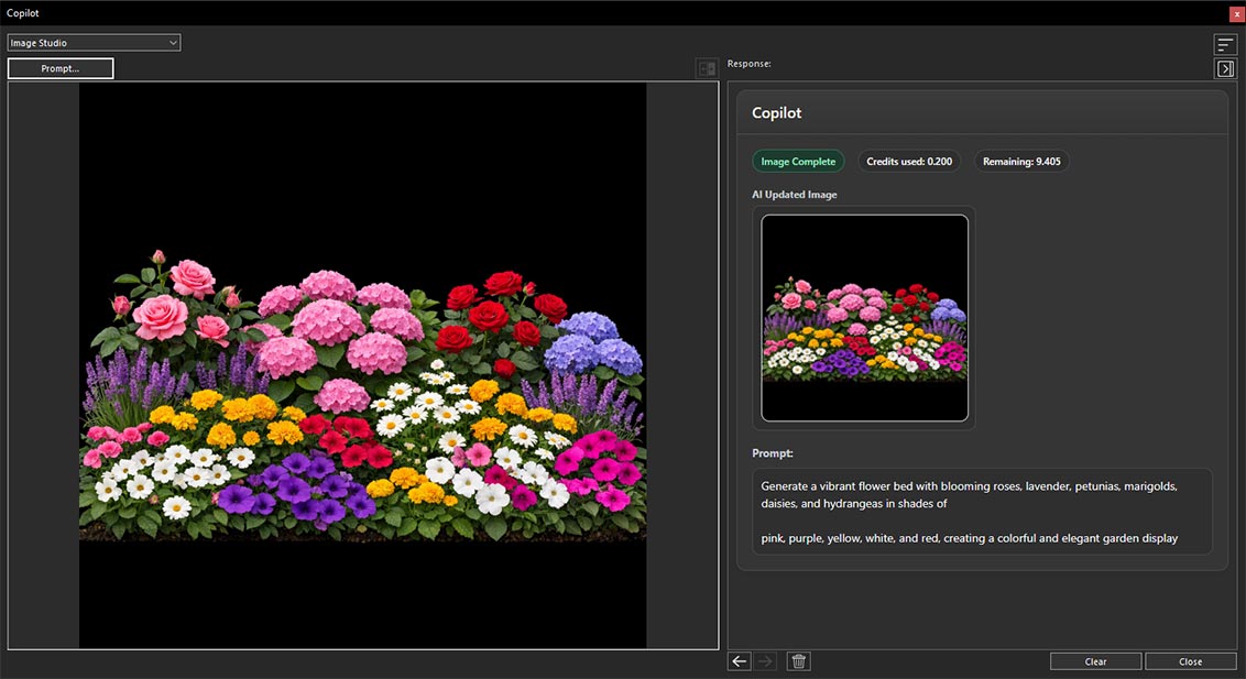 Plant generated by Home Design Copilot based on the entered prompt