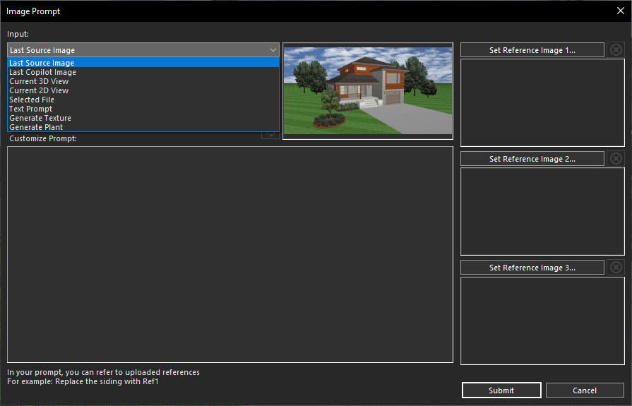 Last Source Image option selected from the Input drop-down menu