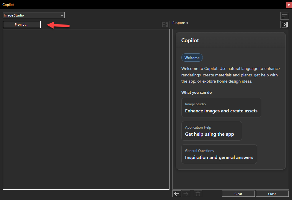 Exploring input options in Copilot Image Studio